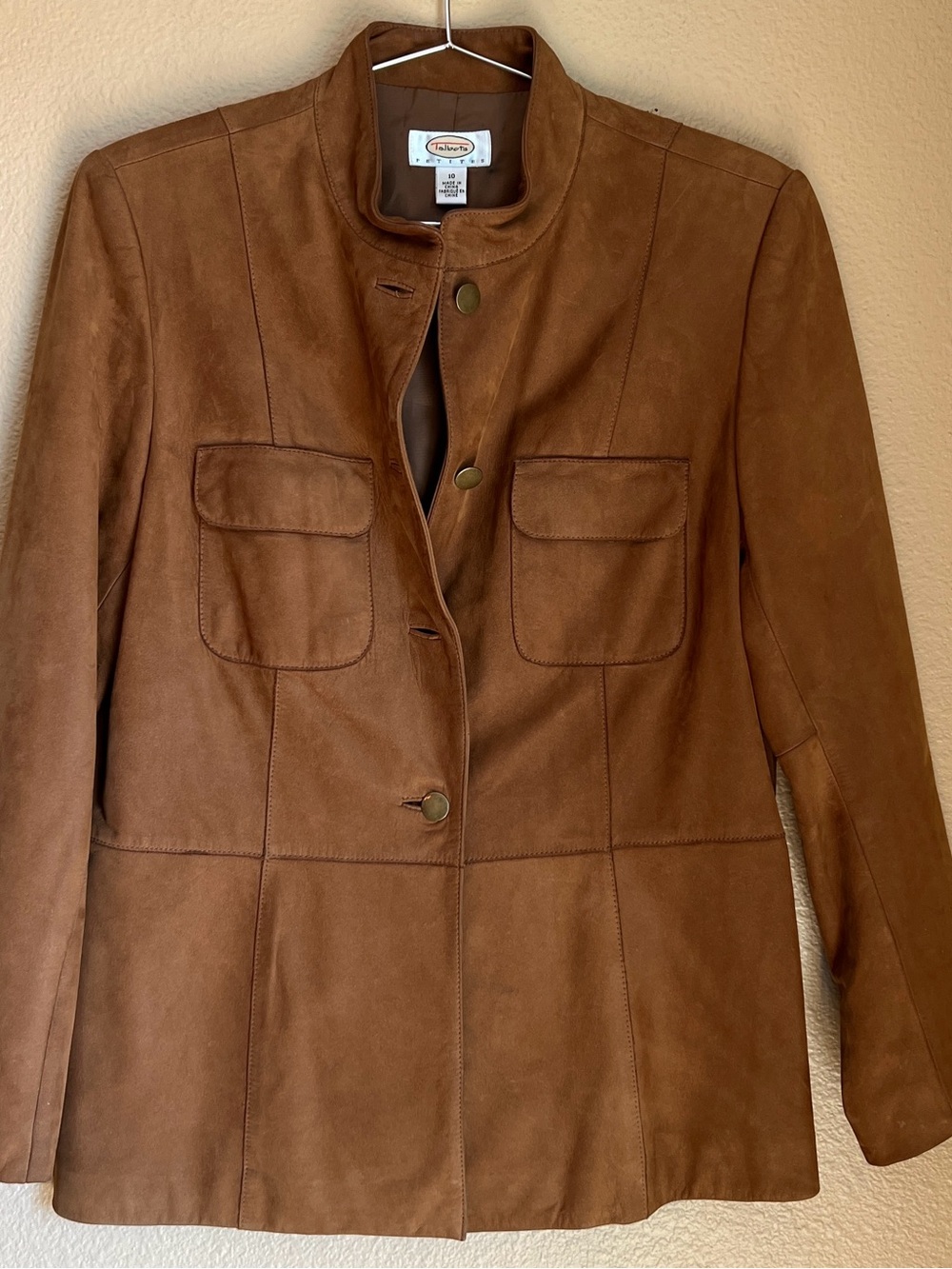 Talbots Suede Seamed Jacket 10P
